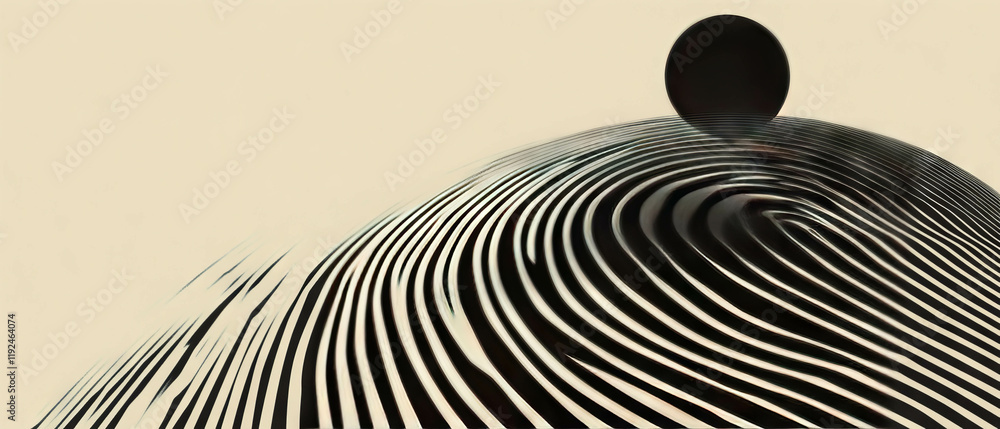 Poster Modern minimalist design featuring geometric patterns and flowing lines