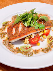 Seabass recipe. Main dish. Delicious food. Cooking recipes. Healthy recipes. Easy home cooking. Diet food dish. High Protein. Restaurant. Sea bass fish.