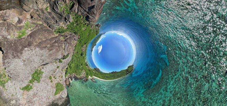 360 degree aerial photography of Port Kuata,Yasawa,Nadi,Fiji