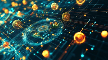 Quantum chemistry framework illustrating hybridization atomic orbitals with applications in molecular geometry and bonding theories