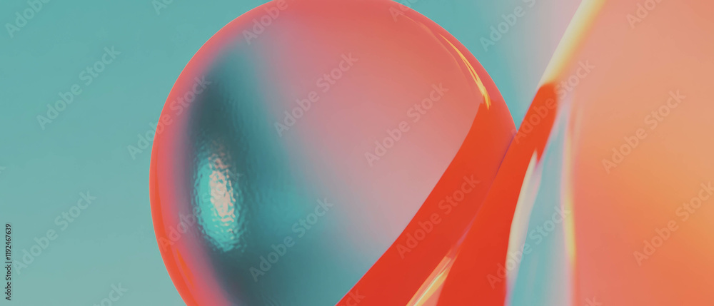 Aufkleber Intense color gradients create fluid transitions and dynamic visual effects in vibrant hues