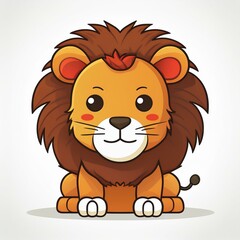 lion flat desing. isolated on white background