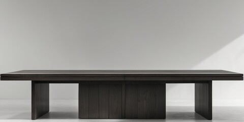 A black and brown table with a wooden top