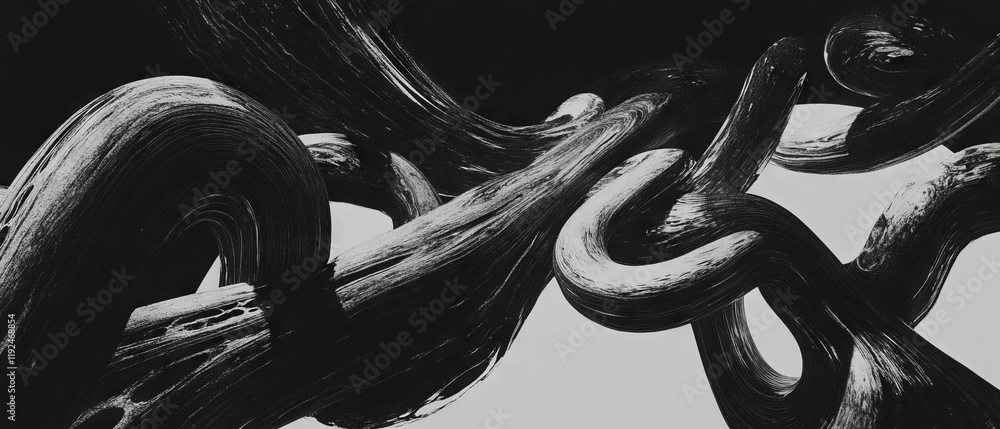 Aufkleber Intricate patterns intertwining in a complex, abstract composition