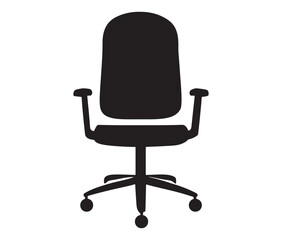 Fototapeta premium Office chair isolated on white background, Silhouette office chair design