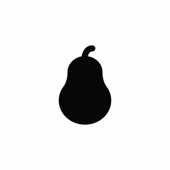 pear fruit icon vector sign
