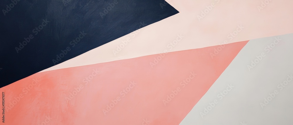 Aufkleber geometric design in abstract art featuring soft colors and angular shapes on a canvas. modern wall d