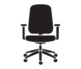 Fototapeta premium Office chair isolated on white background, Silhouette office chair design