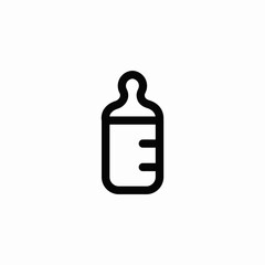 baby bottle milk icon vector sign