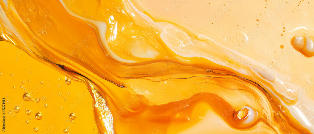 Poster liquid metal flows across a molten backdrop, creating dynamic and abstract shapes