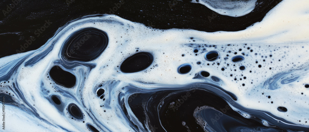 Fototapete flowing liquid metal forms create a dynamic abstract background with molten textures
