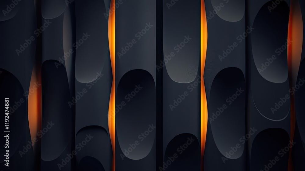 Poster Studio absorber concept. Abstract pattern with smooth curves and glowing elements, perfect for modern design projects.
