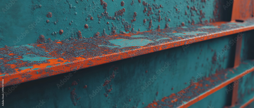 Poster textures of layered metal showcasing rust and corrosion in an industrial setting