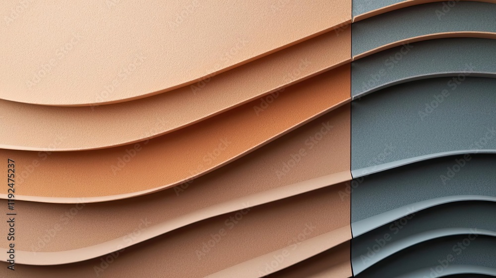 Poster studio absorber concept. abstract architectural design with smooth, flowing lines in warm and cool t