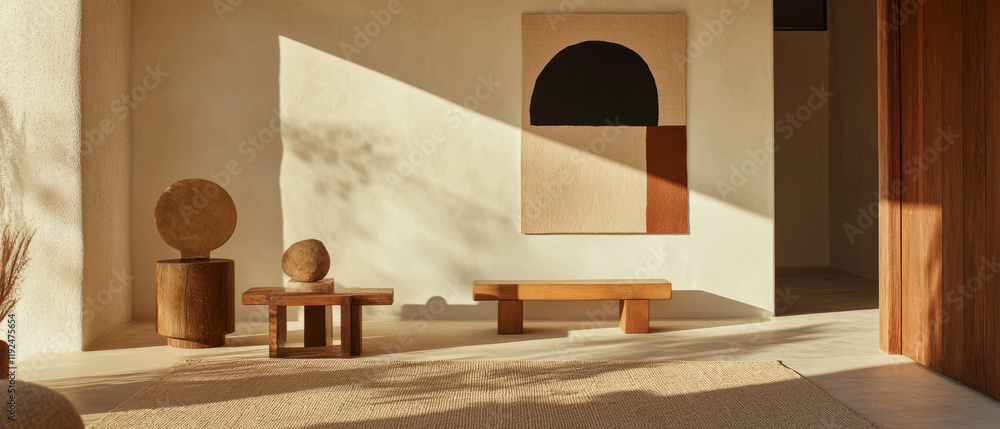 Aufkleber exploring minimalist design with neutral color palettes for timeless elegance