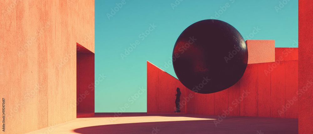Poster Exploring minimalist compositions that emphasize balance and visual harmony in unique environments