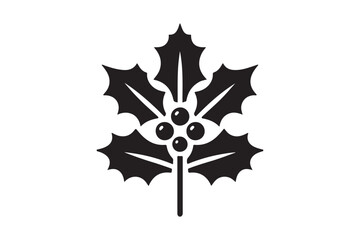 Christmas holly berry icon mistletoe 
