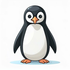 Obraz premium Adelie penguin flat design. isolated on white background