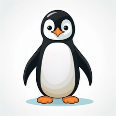 Obraz premium Adelie penguin flat design. isolated on white background