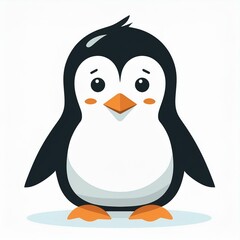 Naklejka premium Adelie penguin flat design. isolated on white background