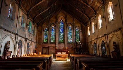 Obraz premium The altar remains a focal point of memories. 