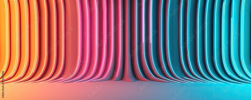 Poster studio absorber concept. vibrant colorful waves create a modern abstract background design.