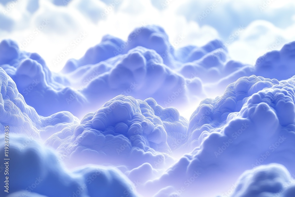 Poster a collection of clouds drifting through the sky, offering a glimpse into the atmosphere's dynamics
