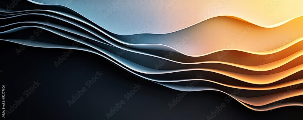 Poster Studio absorber concept. An abstract wave pattern showcasing smooth transitions and vibrant colors.