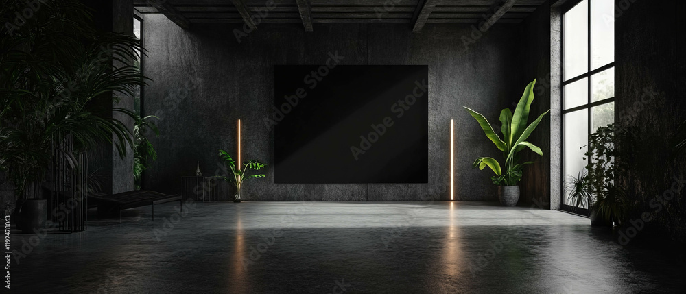 Aufkleber Sophisticated simplicity in a monochrome matte space with subtle tonal variations