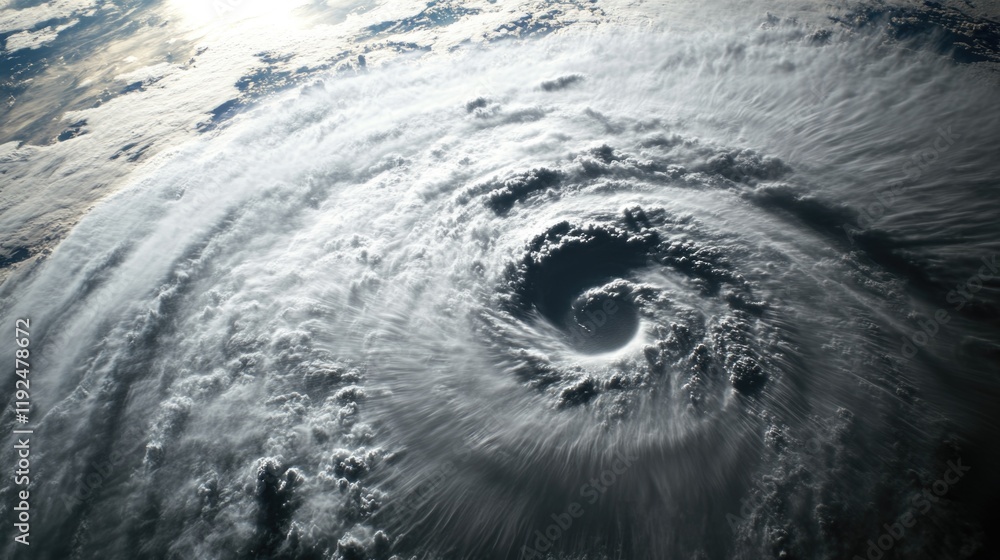 Poster astronauts observe intense storm system from orbit