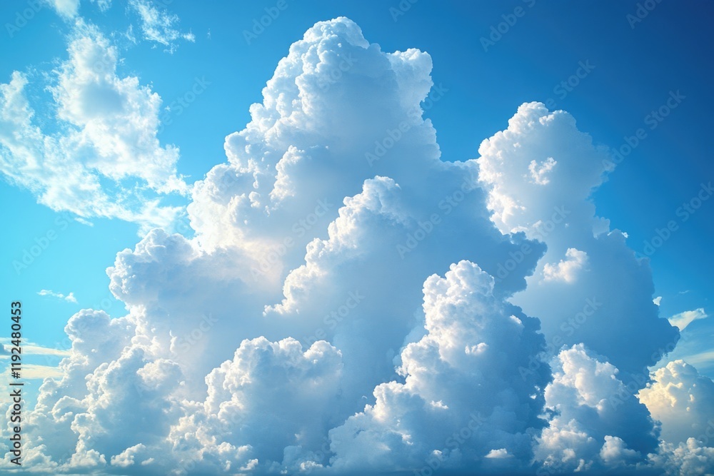Poster a large cloud floats above the open sea
