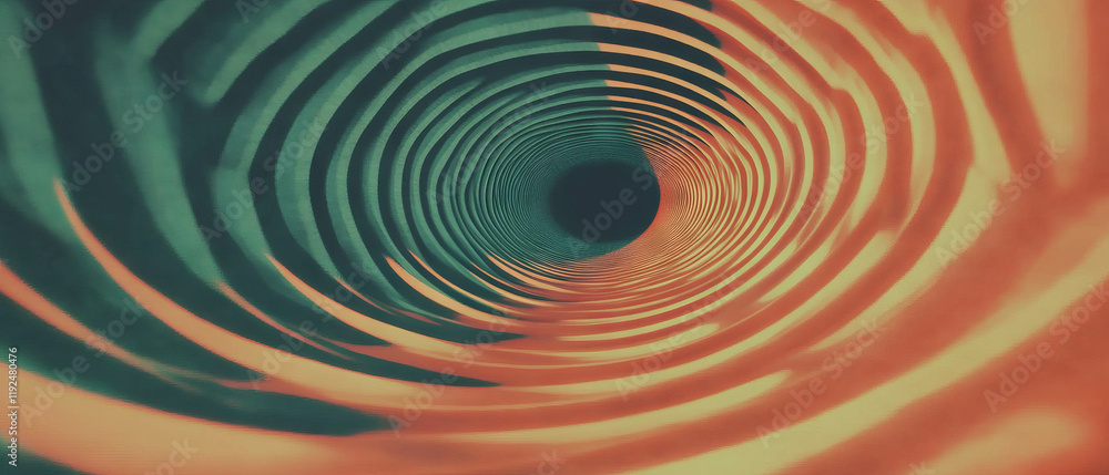 Aufkleber Optical illusions creating depth and dimensional effects in swirling patterns
