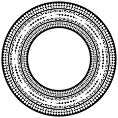 Vintage frame border ornament vector. Ethnic seamless round pattern. Mandala Floral Baroque. Classic antique ornate element. Decorative border for frame, textile, fabric, rug, tattoo, ceramic.