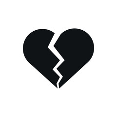 Broken heart icon.