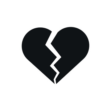 Naklejki Broken heart icon.