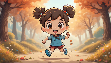 Cute Cartoon Running xxxx Character (Generative AI)