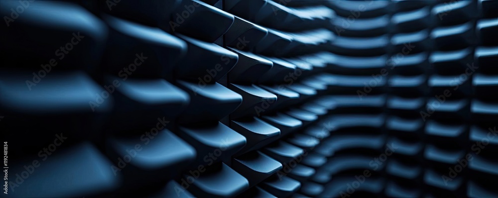 Poster Studio absorber concept. Abstract close-up of textured surface in dark tones, creating a wave-like pattern.