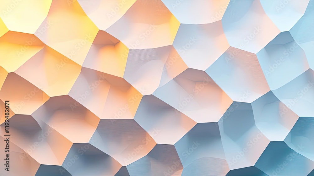 Poster studio absorber concept. abstract geometric pattern with soft pastel colors for modern design projec
