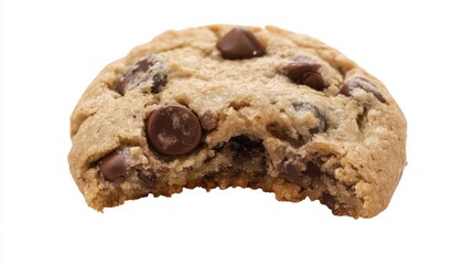 Fototapeta premium A photograph of a single chocolate chip cookie