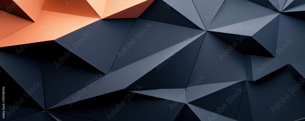 Aufkleber Studio absorber concept. Abstract geometric background with sharp angles and contrasting colors for design purposes.