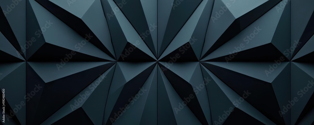 Aufkleber Studio absorber concept. Abstract geometric background with dark triangular shapes for modern design projects.