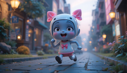 Cute Cartoon Running xxxx Character (Generative AI)