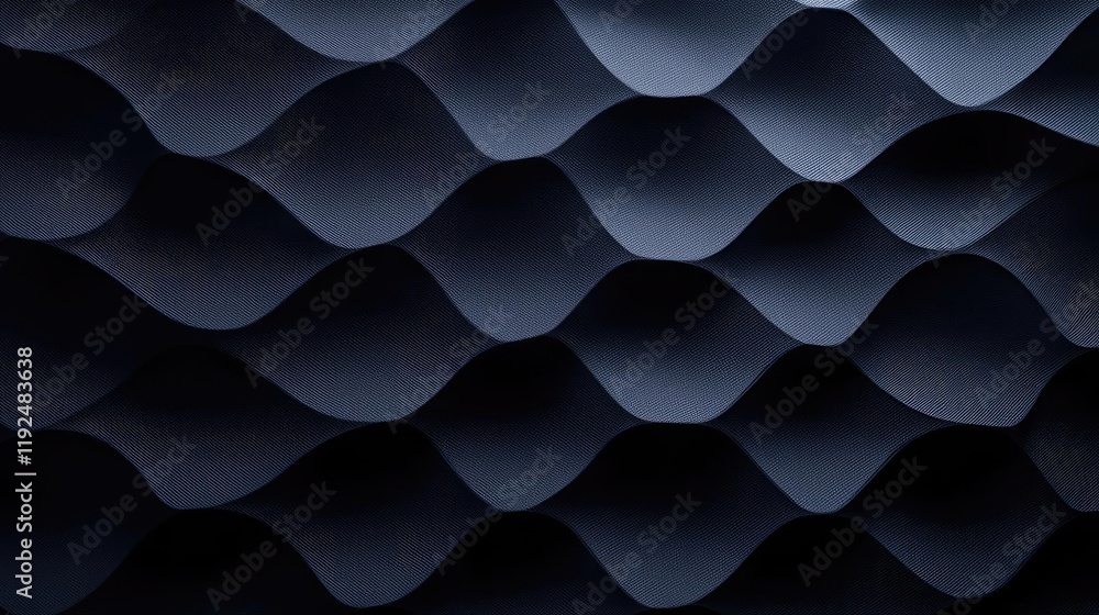 Poster Studio absorber concept. Stylish abstract wave pattern in dark tones for modern design projects.