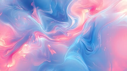 Fototapeta premium Abstract Swirling Pink and Blue Liquid Art