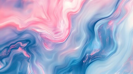Obraz premium Abstract swirling pastel pink and blue marble design