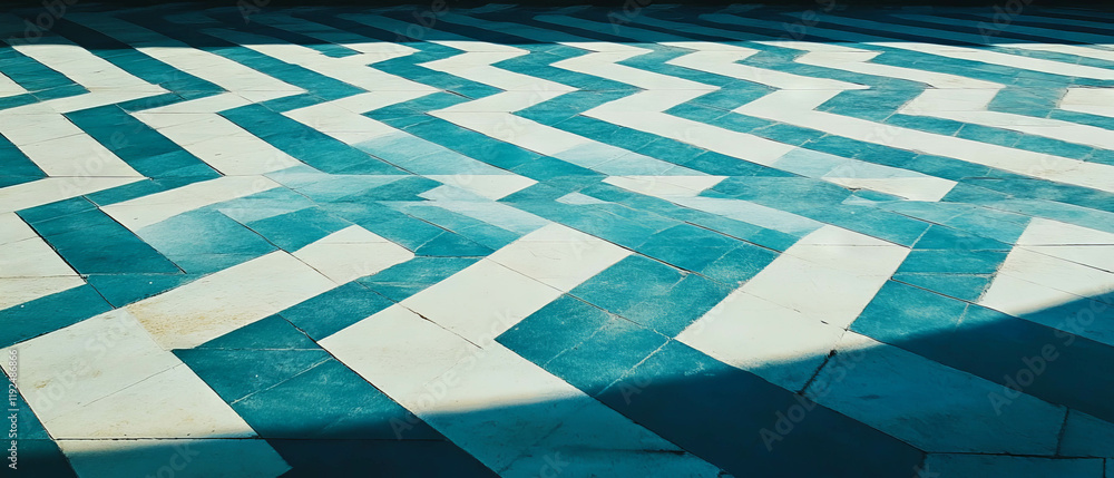 Aufkleber Subtle repetition of simple geometric patterns creates a calming visual experience