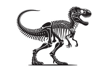 Dinosaur Skeleton silhouette Art 
