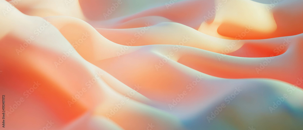 Poster soft blurred shapes create a dreamy abstract atmosphere on a matte background