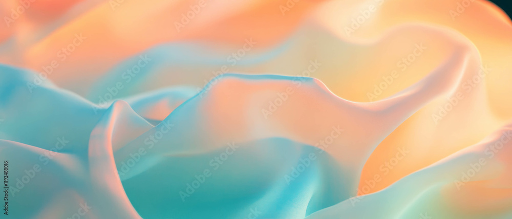 Poster Soft matte textures and gentle color gradients create a serene atmosphere