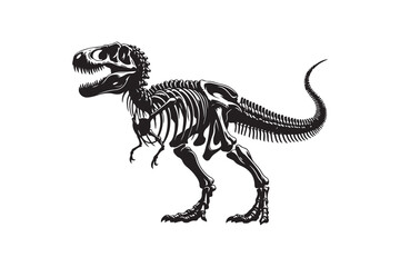 Dinosaur Skeleton silhouette Art 